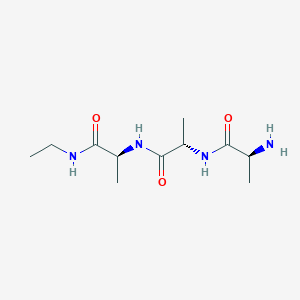 molecular formula C11H22N4O3 B14425915 L-Alaninamide, L-alanyl-L-alanyl-N-ethyl- CAS No. 84899-48-9