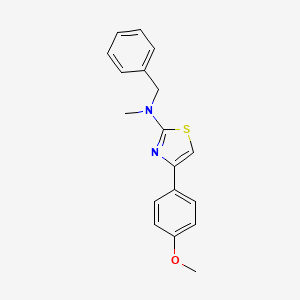 molecular formula C18H18N2OS B14425954 N-Benzyl-4-(4-methoxyphenyl)-N-methyl-1,3-thiazol-2-amine CAS No. 85656-39-9
