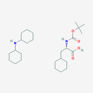 molecular formula C26H48N2O4 B1442598 N-cyclohexylcyclohexanamine;(2S)-3-cyclohexyl-2-[(2-methylpropan-2-yl)oxycarbonylamino]propanoic acid CAS No. 37462-62-7