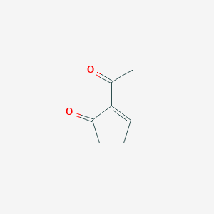 molecular formula C7H8O2 B14426051 2-Acetylcyclopent-2-en-1-one CAS No. 80436-90-4