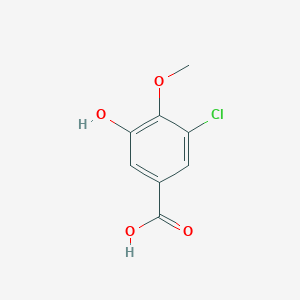 molecular formula C8H7ClO4 B14426074 3-Chloro-5-hydroxy-4-methoxybenzoic acid CAS No. 80547-63-3