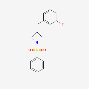 3-[(3-Fluorophenyl)methyl]-1-(4-methylbenzenesulfonyl)azetidine