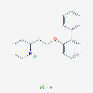 molecular formula C19H24ClNO B1442612 2-[2-([1,1'-Biphenyl]-2-yloxy)ethyl]piperidine hydrochloride CAS No. 1220031-69-5