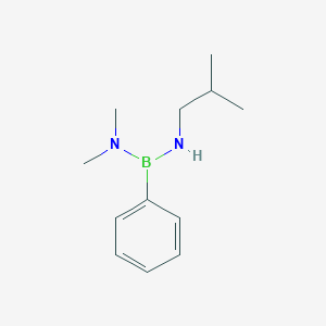 molecular formula C12H21BN2 B14426120 N,N-Dimethyl-N'-(2-methylpropyl)-1-phenylboranediamine CAS No. 79867-00-8