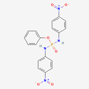 molecular formula C18H15N4O6P B14426195 Phenyl N,N'-bis(4-nitrophenyl)phosphorodiamidate CAS No. 81018-41-9