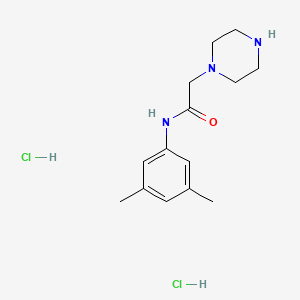 molecular formula C14H23Cl2N3O B1442620 N-(3,5-dimethylphenyl)-2-piperazin-1-ylacetamide dihydrochloride CAS No. 1257856-44-2
