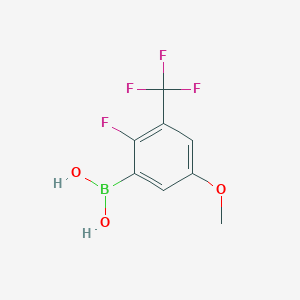 molecular formula C8H7BF4O3 B1442622 2-Fluoro-5-methoxy-3-(trifluoromethyl)phenylboronic acid CAS No. 1772622-44-2