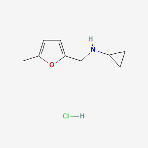 molecular formula C9H14ClNO B1442623 N-[(5-methyl-2-furyl)methyl]cyclopropanamine hydrochloride CAS No. 1332530-98-9