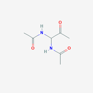 molecular formula C7H12N2O3 B14426283 N-(1-acetamido-2-oxopropyl)acetamide CAS No. 84827-12-3