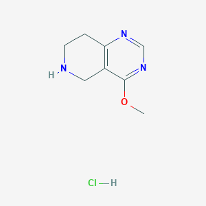 molecular formula C8H12ClN3O B1442629 4-Methoxy-5,6,7,8-tetrahydropyrido[4,3-d]pyrimidine hydrochloride CAS No. 1187830-54-1