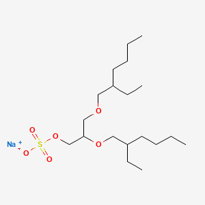 molecular formula C19H39NaO6S B14426339 Sodium 2,3-bis((2-ethylhexyl)oxy)propyl sulphate CAS No. 83721-45-3