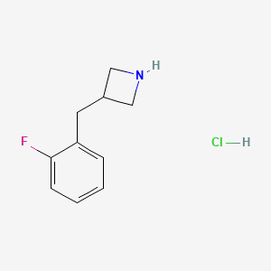 molecular formula C10H13ClFN B1442642 3-[(2-Fluorophenyl)methyl]azetidine hydrochloride CAS No. 1203685-13-5