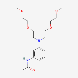 molecular formula C18H30N2O5 B14426428 N-(3-{Bis[2-(2-methoxyethoxy)ethyl]amino}phenyl)acetamide CAS No. 82170-75-0