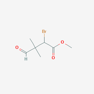 molecular formula C7H11BrO3 B14426439 Methyl 2-bromo-3,3-dimethyl-4-oxobutanoate CAS No. 82884-45-5