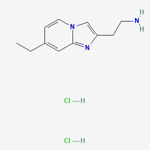 molecular formula C11H17Cl2N3 B1442645 [2-(7-Ethylimidazo[1,2-a]pyridin-2-yl)ethyl]amine dihydrochloride CAS No. 1332528-54-7