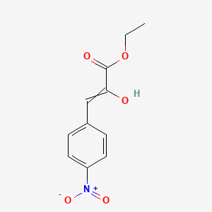 molecular formula C11H11NO5 B14426473 Ethyl 2-hydroxy-3-(4-nitrophenyl)prop-2-enoate CAS No. 80540-57-4