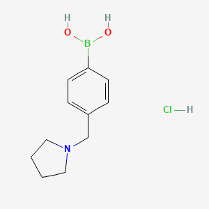 [4-(Pyrrolidin-1-ylmethyl)phenyl]boronic acid hydrochloride