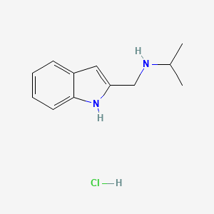 molecular formula C12H17ClN2 B1442649 N-((1H-Indol-2-yl)methyl)propan-2-amine hydrochloride CAS No. 1260785-75-8