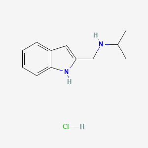 molecular formula C12H17ClN2 B1442649 N-(1H-indol-2-ylmethyl)propan-2-amine hydrochloride CAS No. 1260785-75-8