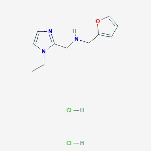 molecular formula C11H17Cl2N3O B1442651 [(1-Ethyl-1H-imidazol-2-yl)methyl](2-furylmethyl)-amine dihydrochloride CAS No. 1189861-11-7
