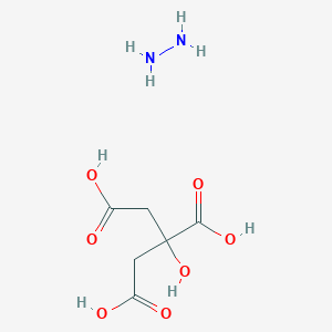 molecular formula C6H12N2O7 B14426569 Hydrazine;2-hydroxypropane-1,2,3-tricarboxylic acid CAS No. 84373-04-6