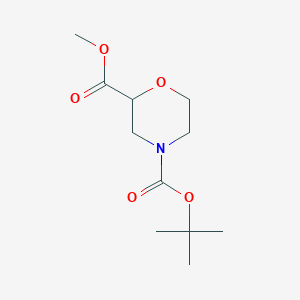 molecular formula C11H19NO5 B1442679 4-tert-Butyl 2-methyl morpholine-2,4-dicarboxylate CAS No. 500789-41-3