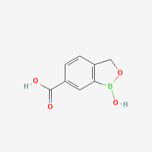 molecular formula C8H7BO4 B1442681 1-Hydroxy-1,3-dihydrobenzo[c][1,2]oxaborole-6-carboxylic acid CAS No. 1221343-14-1