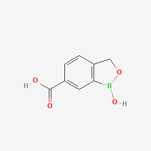 molecular formula C8H7BO4 B1442681 1-Hydroxy-1,3-dihydro-2,1-benzoxaborole-6-carboxylic acid CAS No. 1221343-14-1