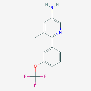 molecular formula C13H11F3N2O B1442683 5-Methyl-6-(3-(trifluoromethoxy)phenyl)pyridin-3-amine CAS No. 1119089-50-7
