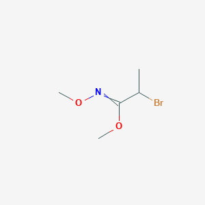 molecular formula C5H10BrNO2 B14426854 Methyl 2-bromo-N-methoxypropanimidate CAS No. 83660-74-6