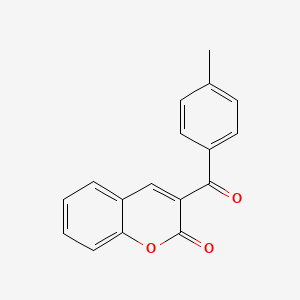 molecular formula C17H12O3 B14426875 3-(4-Methylbenzoyl)-2H-1-benzopyran-2-one CAS No. 82587-72-2