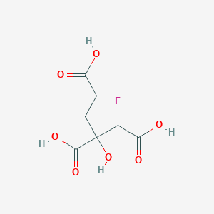 molecular formula C7H9FO7 B144269 1-Fluoro-2-hydroxybutane-1,2,4-tricarboxylic acid CAS No. 131736-83-9