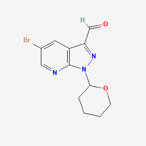 5-bromo-1-(tetrahydro-2H-pyran-2-yl)-1H-pyrazolo[3,4-b]pyridine-3-carbaldehyde