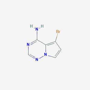molecular formula C6H5BrN4 B1442695 5-Bromopyrrolo[2,1-f][1,2,4]triazin-4-amine CAS No. 937047-47-7