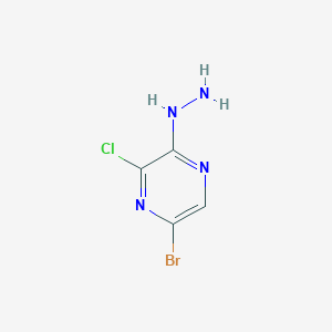 molecular formula C4H4BrClN4 B1442700 1-(5-Bromo-3-chloropyrazin-2-YL)hydrazine CAS No. 850421-08-8