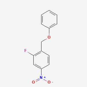 molecular formula C13H10FNO3 B1442706 2-Fluoro-4-nitro-1-phenoxymethyl-benzene CAS No. 1160994-37-5
