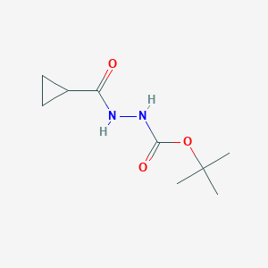 molecular formula C9H16N2O3 B1442707 tert-Butyl 2-(cyclopropanecarbonyl)hydrazinecarboxylate CAS No. 851295-78-8