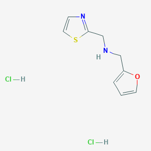 molecular formula C9H12Cl2N2OS B1442709 (2-Furylmethyl)(1,3-thiazol-2-ylmethyl)amine dihydrochloride CAS No. 886506-06-5