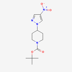 molecular formula C13H20N4O4 B1442710 tert-butyl 4-(4-nitro-1H-pyrazol-1-yl)piperidine-1-carboxylate CAS No. 1201916-87-1