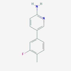 molecular formula C12H11FN2 B1442713 5-(3-氟-4-甲基苯基)吡啶-2-胺 CAS No. 1110656-80-8