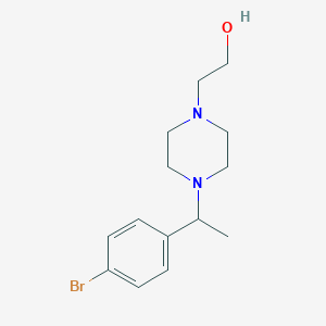 B1442714 2-(4-(1-(4-Bromophenyl)ethyl)piperazin-1-yl)ethanol CAS No. 1355532-16-9
