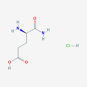 molecular formula C5H11ClN2O3 B1442718 D-Glutamic acid alpha-amide, HCl CAS No. 1894568-91-2