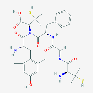 molecular formula C32H43N5O7S2 B144272 Enkephalin, 2,6-dimethyl-tyr(1)-pen(2,5)- CAS No. 137666-07-0