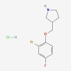 3-[(2-Bromo-4-fluorophenoxy)methyl]pyrrolidine hydrochloride