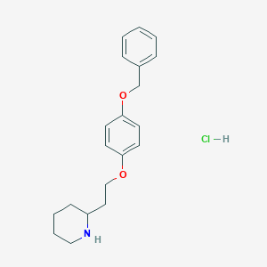molecular formula C20H26ClNO2 B1442728 2-{2-[4-(Benzyloxy)phenoxy]ethyl}piperidine hydrochloride CAS No. 158550-28-8