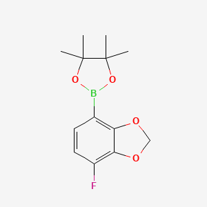 molecular formula C13H16BFO4 B1442740 2-(7-Fluoro-2H-1,3-benzodioxol-4-yl)-4,4,5,5-tetramethyl-1,3,2-dioxaborolane CAS No. 1684427-19-7