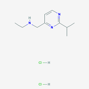 molecular formula C10H19Cl2N3 B1442742 N-[(2-Isopropylpyrimidin-4-yl)methyl]ethanaminedihydrochloride CAS No. 1332530-39-8