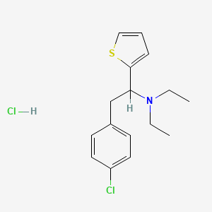 molecular formula C16H21Cl2NS B14427459 alpha-(p-Chlorobenzyl)-N,N-diethyl-2-thenylamine hydrochloride CAS No. 80154-72-9