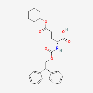molecular formula C26H29NO6 B1442746 Fmoc-D-Glu(Ochx)-OH CAS No. 204251-25-2