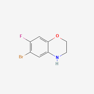 molecular formula C8H7BrFNO B1442752 6-Bromo-7-fluoro-3,4-dihydro-2H-1,4-benzoxazine CAS No. 1160102-28-2